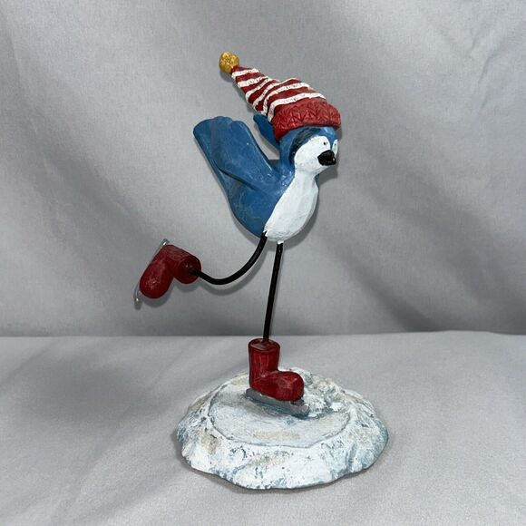 Russ Merrily We Tweet Along Blue Jay ice-skating bird Winter Collection - Picture 1 of 9